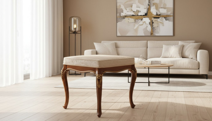 Hocker Polster Bank Fußhocker Ottomane Sitzhocker Sitzpouf Wohnzimmer Designer