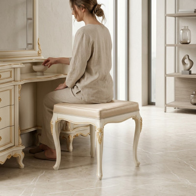 Hocker Polster Bank Fußhocker Ottomane Sitzhocker Sitzpouf Wohnzimmer Designer