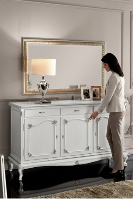 Kommoden Italienische Möbel Massiv Spiegel 2tlg Kommode Sideboard Schrank Holz