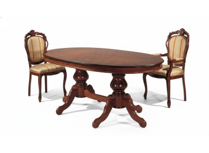 Esszimmer Set Essgruppe Klassischer Echt Holz Set Stuhl Garnitur 2x Stühle 3tlg