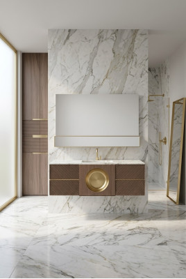 Waschbecken braun Badezimmerarmaturen Badezimmermöbel klassische Möbel neu