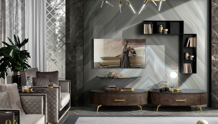 Wohnzimmer rtv Sideboard tv Schrank Tisch Kommode Lowboard Holz Modern Neu