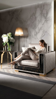 Sessel Couch Polster Sitz Designer Textil 1 Sitzer Couchen Polster Modern Design