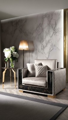 Sessel Couch Polster Sitz Designer Textil 1 Sitzer Couchen Polster Modern Design