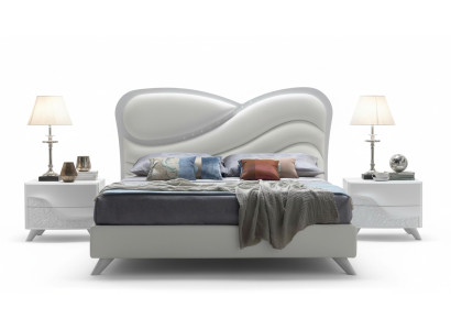 Doppelbett Bett Bettrahmen Bettgestelle Weiß Doppel Modern Luxus Italy Stil Neu