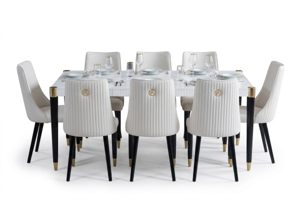 Ess Gruppe Holz Tisch Tische 7tlg Komplett Set Esstisch 6x Stühle Esszimmer Set