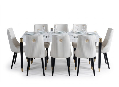 Ess Gruppe Holz Tisch Tische 7tlg Komplett Set Esstisch 6x Stühle Esszimmer Set