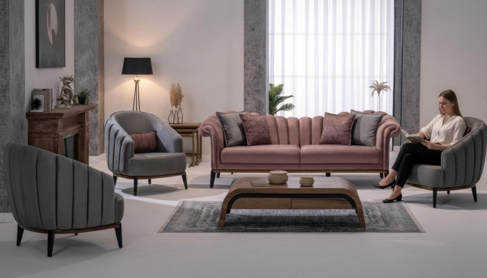 Sofagarnitur 311 Sitzer Set Design Sofa Polster Couchen Couch Modern Garnitur