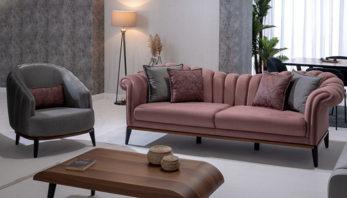 Designer Couchen Sofas Garnitur Sofa 3 Sitzer + 1 Sitzer Sofagarnitur Polster