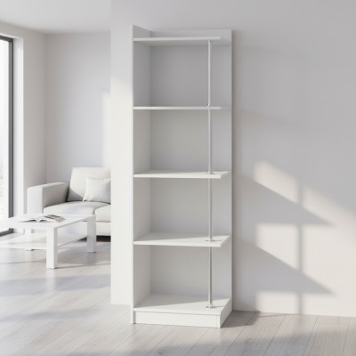 Regal Bücherschrank Eckschrank Schrank Holz für Kinderzimmer Jugendzimmer Weiß
