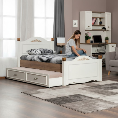 Kinderbett Kinderzimmer Bett Schlafzimmer Design Luxus Möbel Holz Jugendzimmer