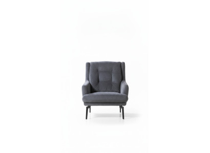 Grau Moderne Sessel Einsitzer Designer Wohnzimmer Möbel Lehnstuhl