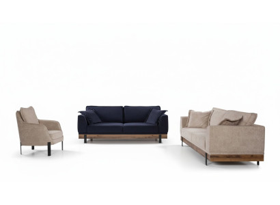 Sofagarnitur Sofa Sessel Sofas Dreisitzer 3+3+1 Sitzer Garnitur Modern