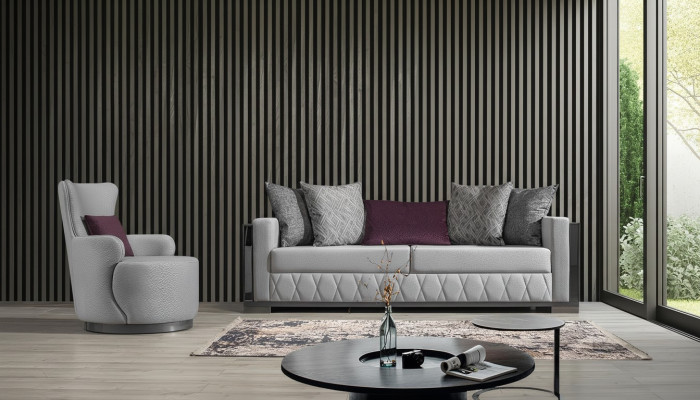 Modern Luxus Sofagarnitur Sofa Garnitur Sofas Sessel 3+1 Sitzer Stoff Design