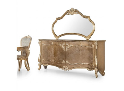 Set Kommode Mit Spiegel Garnitur Kommoden Holz Gruppe Sideboard Möbel Barock