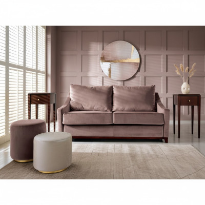 Wohnzimmer Set Sofa Couch Beistelltisch Hocker Sofas Couchen Möbel Textil 3tlg.