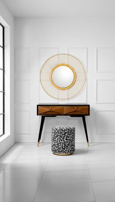 Konsolentisch Tisch Konsole Kommode Abstelltisch Holz Modern Luxus Braun Design