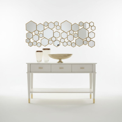 Konsolentisch Schminktisch Konsole Tisch Luxus Holz Schlafzimmer Weiß Modern