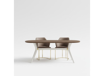 Essgruppe Esszimmer Luxus Essecke Esstisch Tisch Stühle Braun Set 7tlg