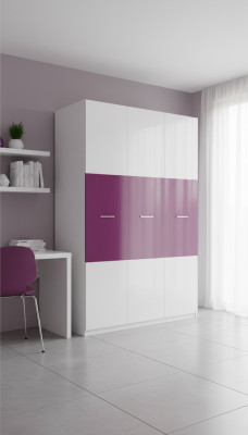 Lila Schrank Schränke Kleiderschrank Holz Hochglanz Kleiderschränke Kinderzimmer