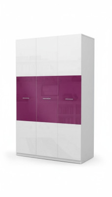 Lila Schrank Schränke Kleiderschrank Holz Hochglanz Kleiderschränke Kinderzimmer