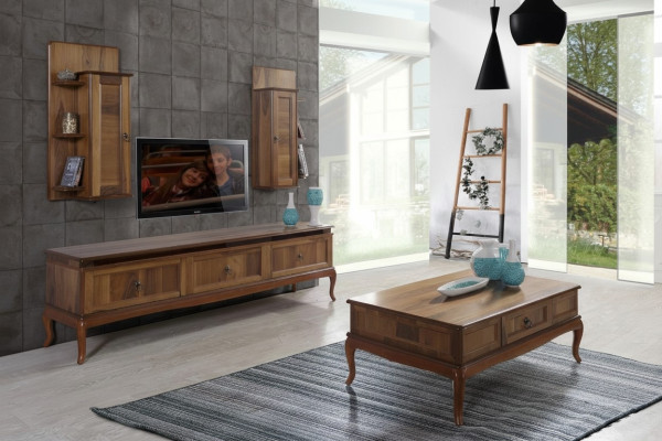 Wohnzimmer Holz Tische Beistell Italien Stil Tisch Couchtisch Beistelltisch Holz