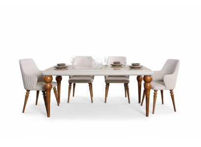 Esszimmer Set Tisch 4x Stühle Stuhlgruppe Garnitur 5tlg Esstisch Garnitur Tisch