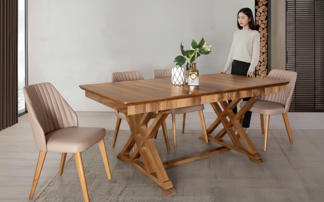 Garnitur Tisch 6x Lehnstuhl Stühle Luxus Essgruppe Set 7tlg Komplette Esszimmer