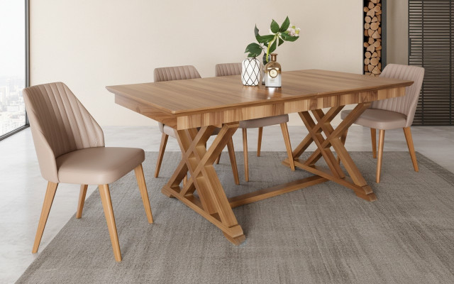 Garnitur Tisch 6x Lehnstuhl Stühle Luxus Essgruppe Set 7tlg Komplette Esszimmer