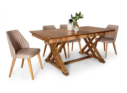 Garnitur Tisch 6x Lehnstuhl Stühle Luxus Essgruppe Set 7tlg Komplette Esszimmer