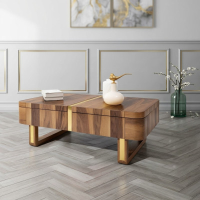 Wohnzimmer Holz Tische Beistell Luxus Stil Tisch Couchtisch Beistelltisch