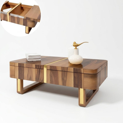 Wohnzimmer Holz Tische Beistell Luxus Stil Tisch Couchtisch Beistelltisch