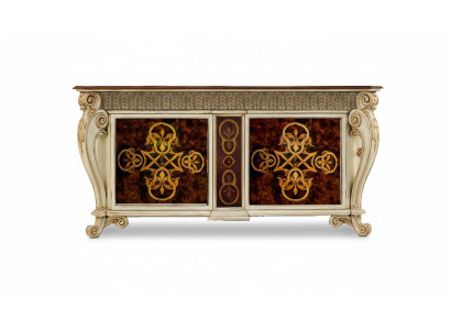 Sideboard Massiv Schrank Regal Holz Anrichte Schränke Luxus Möbel aus Italien