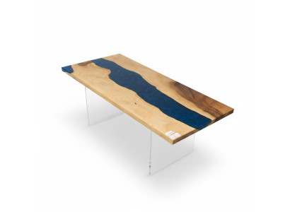 Esstisch River Table Echtes Holz Flusstisch Massiv Epoxidharz Tische 181x81 Neu