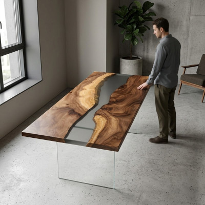 Design Tisch Moderne Meer Fluss Möbel Tische Esstisch Tische Epoxid Harz Ozean