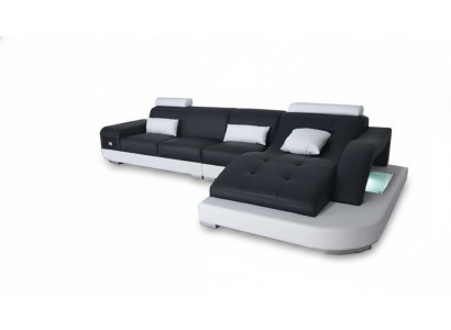Eck Sofa Polster Tisch Couchen Sofas Wohnlandschaft + USB Luxus Garnitur Ecke
