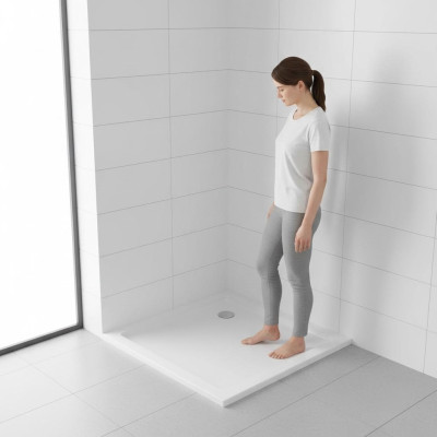 Dusche Duschtasse Acrylwanne Brausewanne Flach Ablaufgarnitur Ablauf