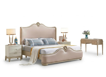 Bettgestell Betten Doppel Bettrahmen Beige Bett Möbel Doppelbetten