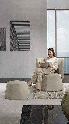 Hocker Design Holz Italienische Möbel Luxus Wohnzimmer Modern Fußhocker Grau Neu