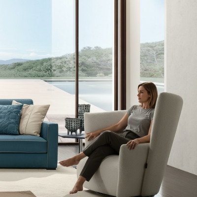 Sessel Sitz Modern Design Wohnzimmer Weiß Italienischer Stil Luxus Prianera Neu