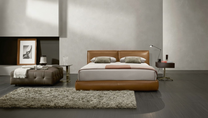 Doppelbett Polster Bett Luxus Schlafzimmer Betten Doppel Bettrahmen Braun Möbel