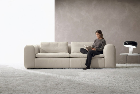 Sofa 3 Sitz Möbel Leder Weiß Dreisitzer Sofas Luxus Wohnzimmer