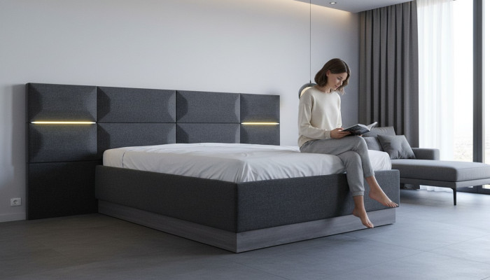 Bett Polster Design Material Holz Doppel Hotel Betten Neu Modernes