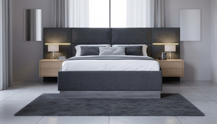 Bett Polster Design Material Holz Doppel Hotel Betten Neu Modernes