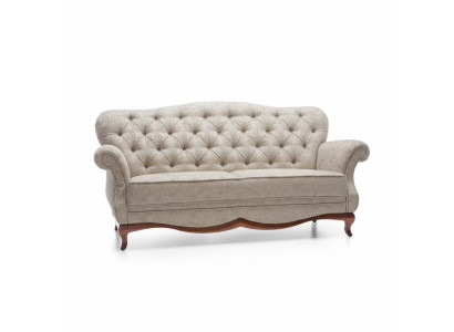 Chesterfield Dreisitzer Couch Polster Möbel Textil Sofa Couchen Stoff