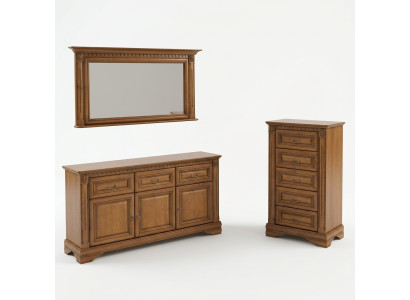 Kommode 160cm mit Spiegel Landhaus Stil Möbel Kommoden Sideboard Holz