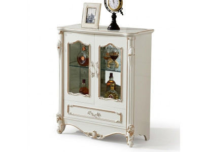 Vitrine Vitrinen Schrank Holz Schrank Glas Schränke Farbe Weiß Möbel Luxus