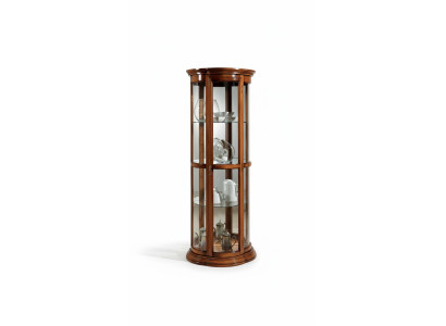 Klassische Vitrinen Glas Schrank Vitrine Holz Wohnzimmer Luxus Braun Anrichte