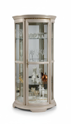 Klassisch Vitrinen Glas Schrank Vitrine Holz Wohnzimmer Luxus Braun Neu Anrichte