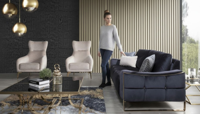 Klassische Sessel Luxus Polster Textil Polster Sitz Einsitzer Moderne Weiß Neu